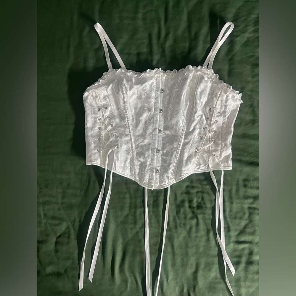 White corset top